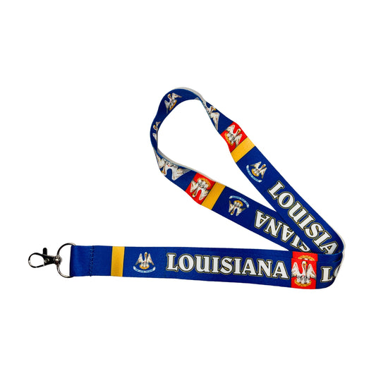 Lanyard Cinta Cuello Bandera Estado Louisiana Usa L088