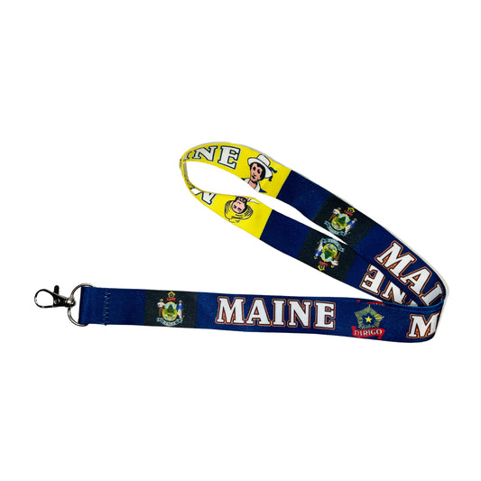 Lanyard Cinta Cuello Bandera Estado Maine Usa L089