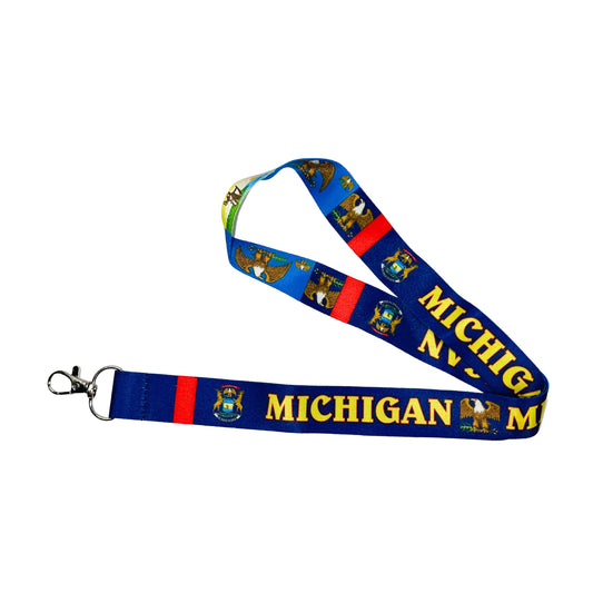 Lanyard Cinta Cuello Bandera Estado Michigan Usa L078