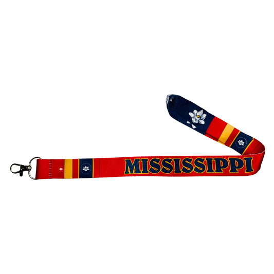 Lanyard Cinta Cuello Bandera Estado Mississippi Usa L080