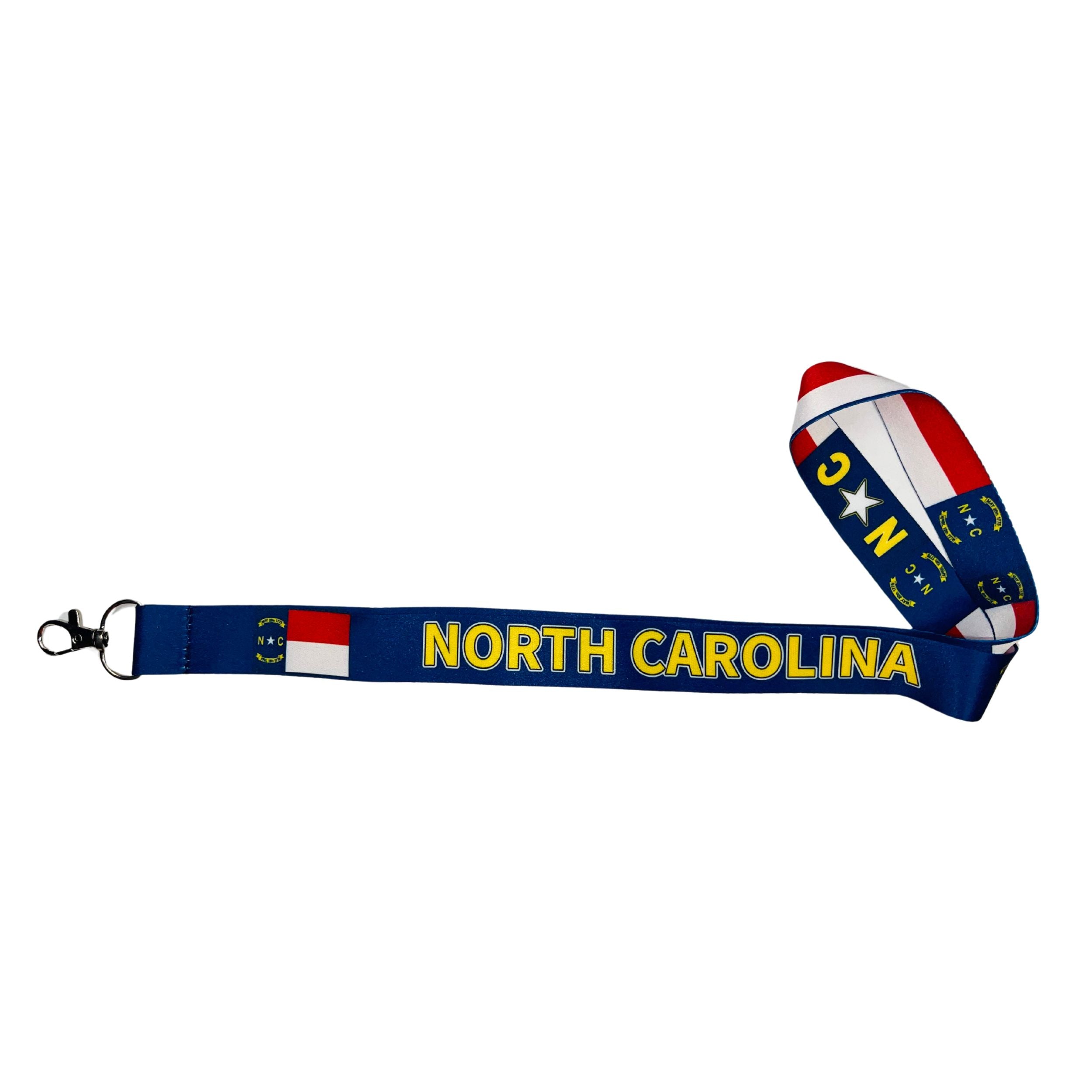 Lanyard Cinta Cuello Bandera Estado North Carolina Usa L105