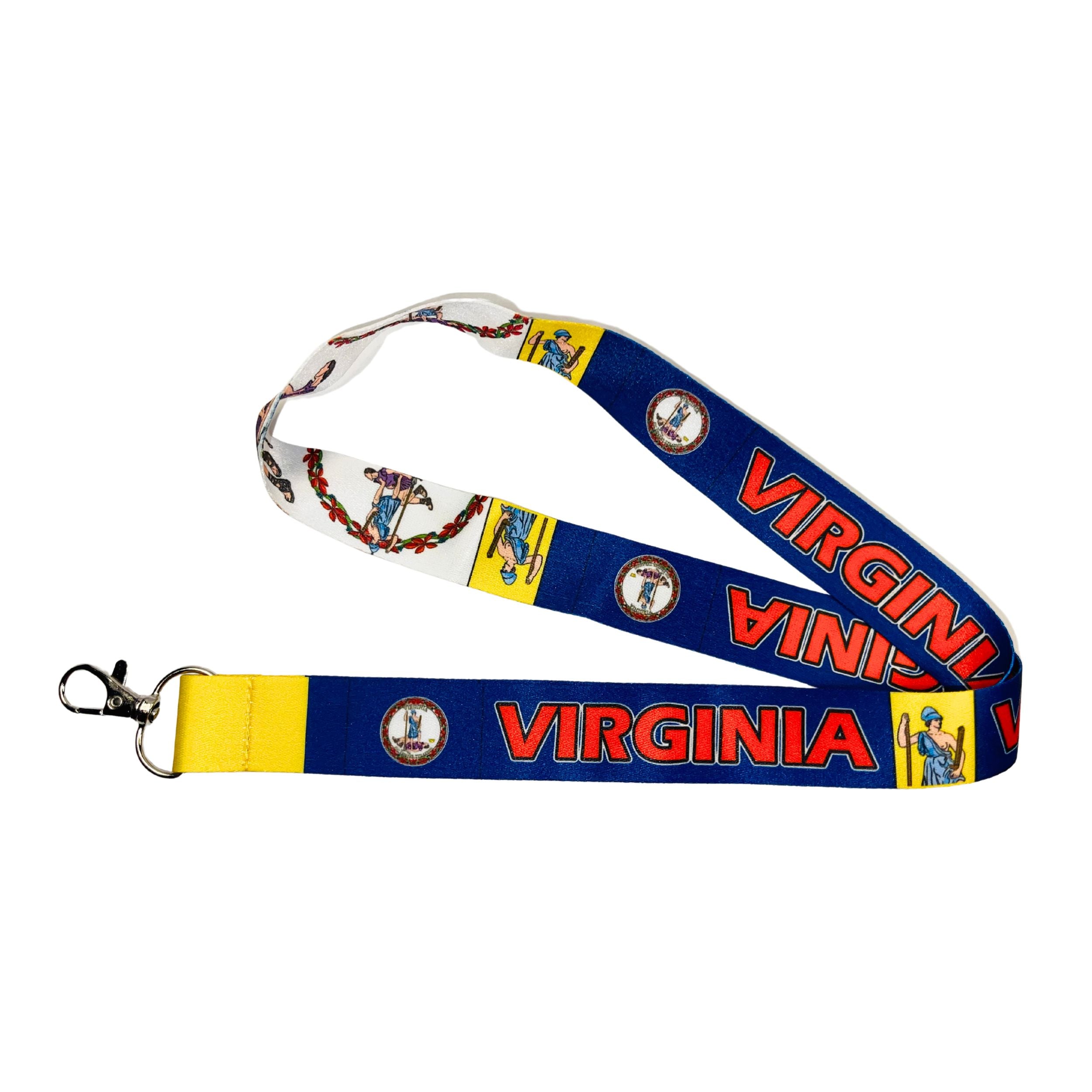 Lanyard Cinta Cuello Bandera Estado Virginia Usa L100