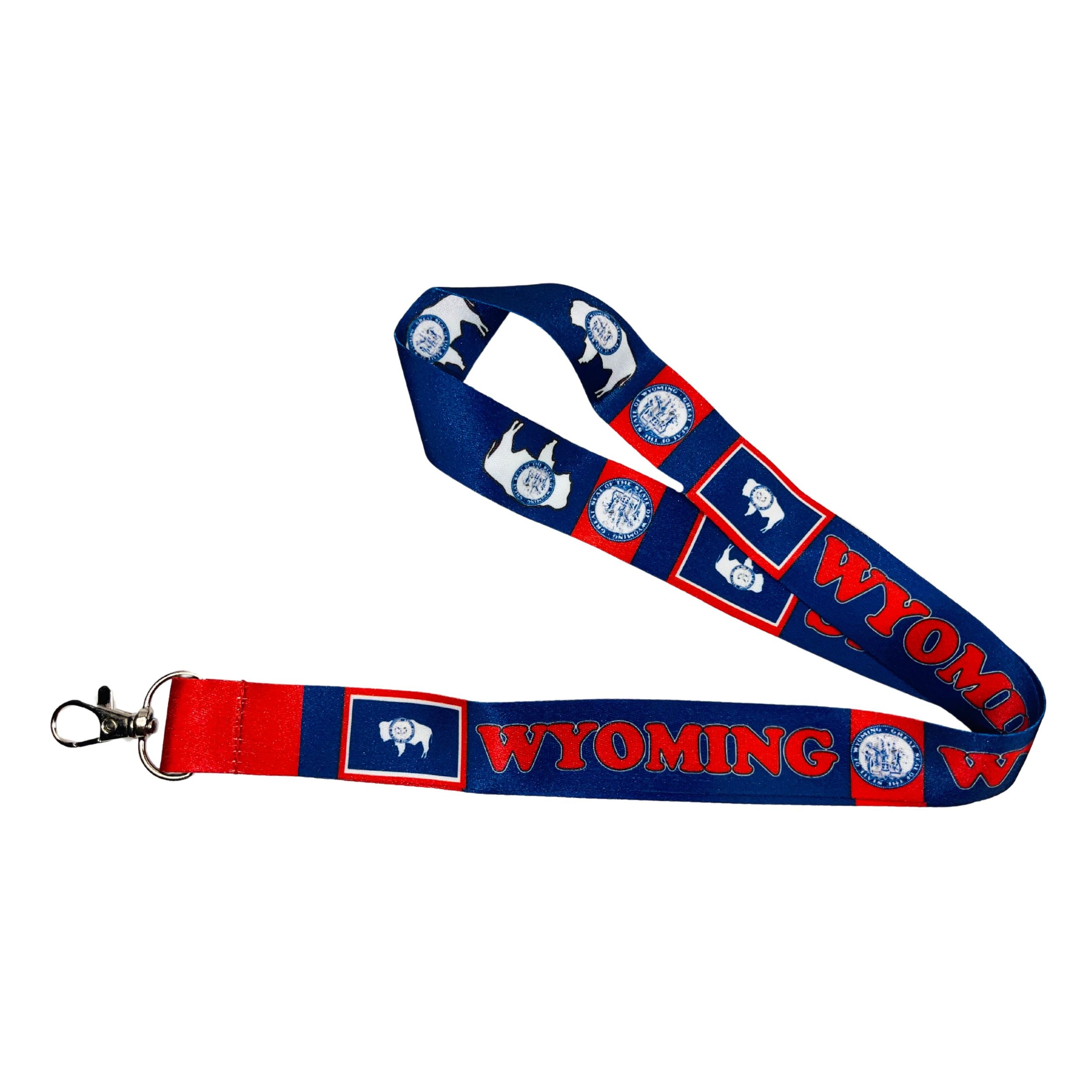 Lanyard Cinta Cuello Bandera Estado Wyoming Usa L104
