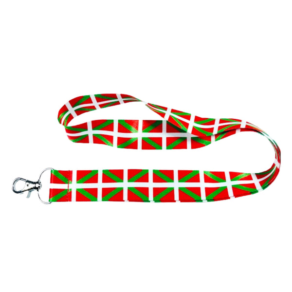 Lanyard – Ruban Tour de Cou - Drapeau Pays Basque - L030