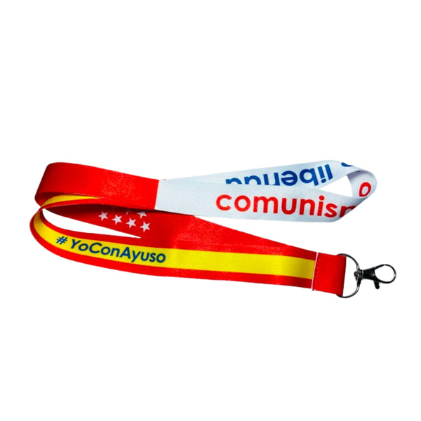 Lanyard – Neck Strap – Pp Ayuso Flag Community of Madrid – L022