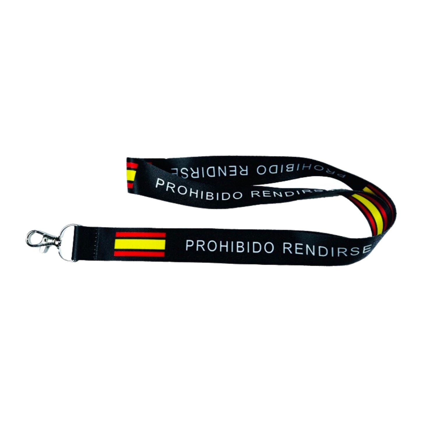 Lanyard – Cinta Cuello Prohibido Rendirse Bandera Espana L041