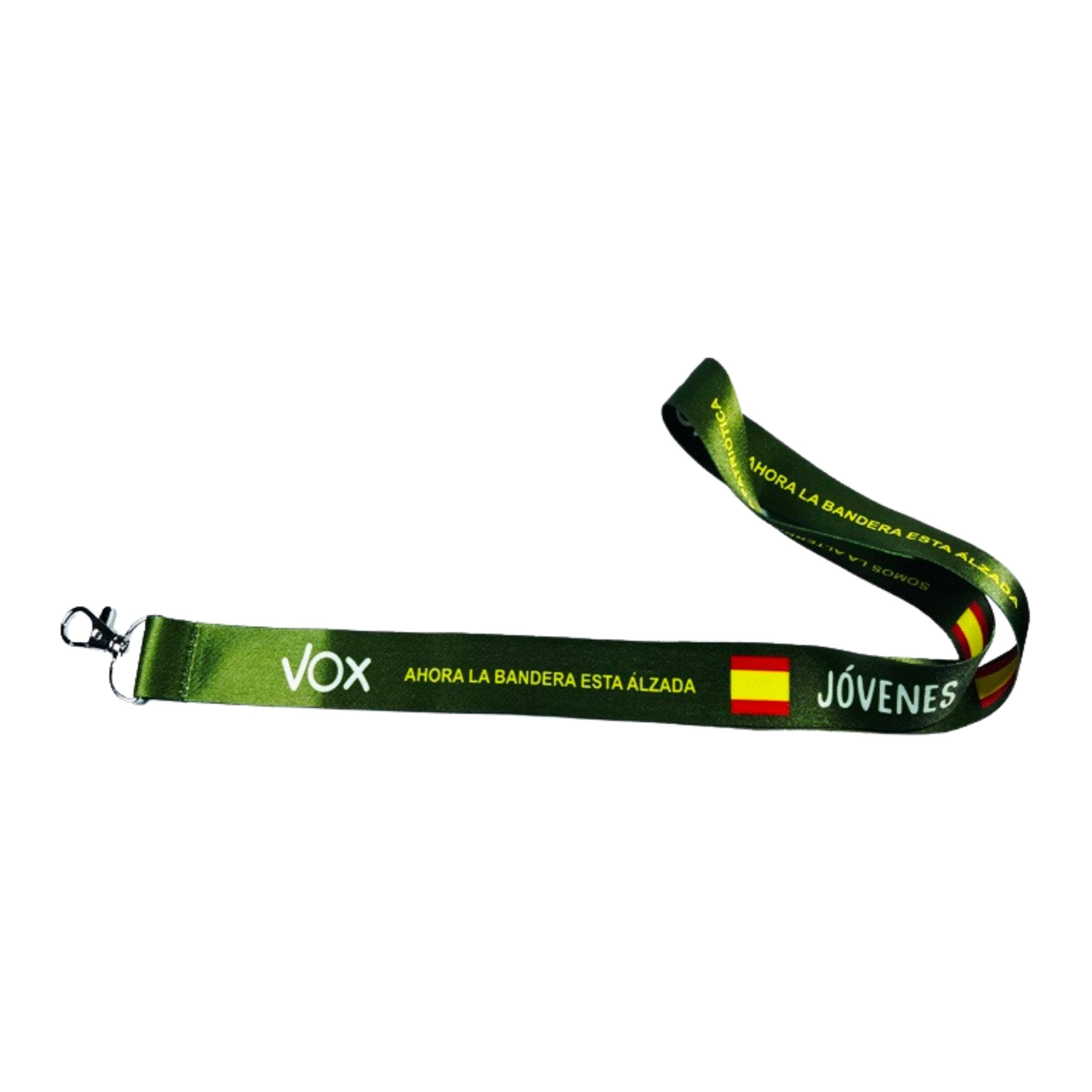 Lanyard – Cinta Cuello Vox Jovenes Ahora La Bandera Esta Alzada L040