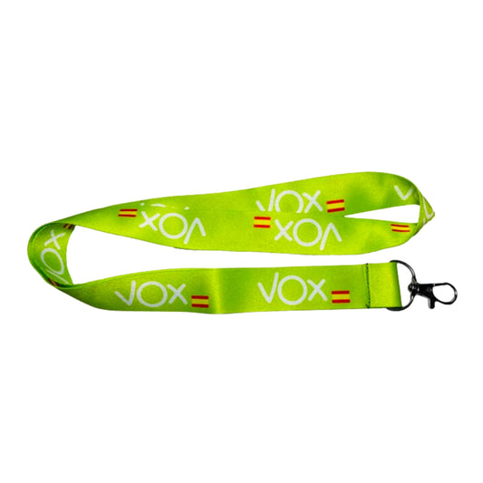 Lanyard – Cinta Cuello Vox Verde Bandera Espana L018