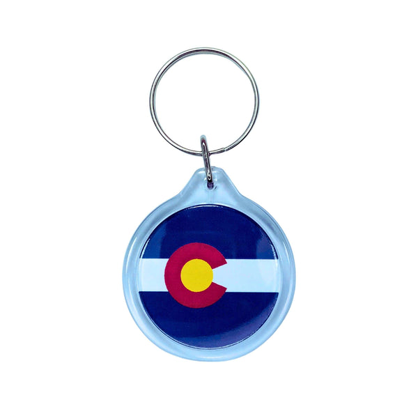 圆形亚克力钥匙扣 - 美国科罗拉多州州旗
