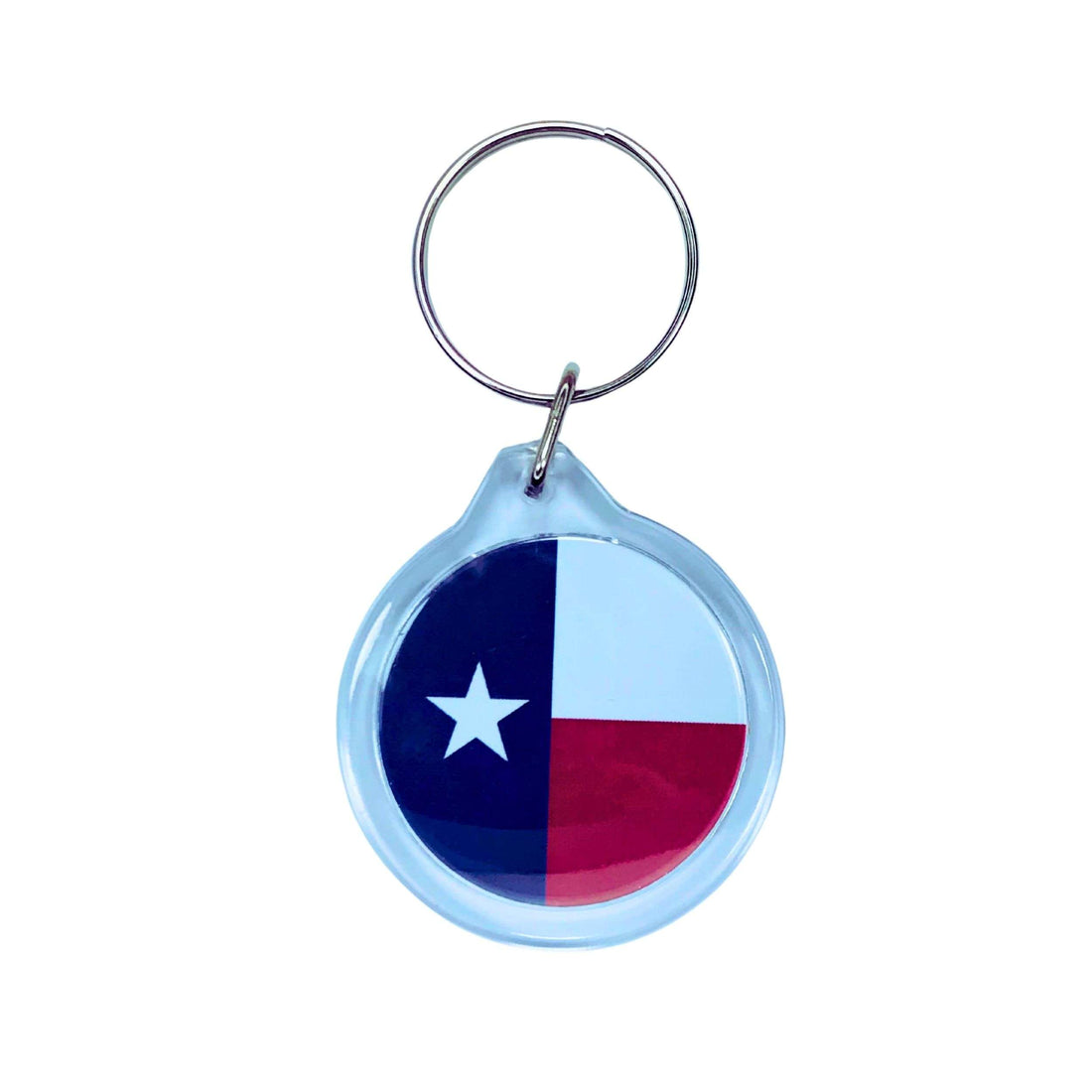 Runder Acryl-Schlüsselanhänger – Flagge des US-Bundesstaates Texas