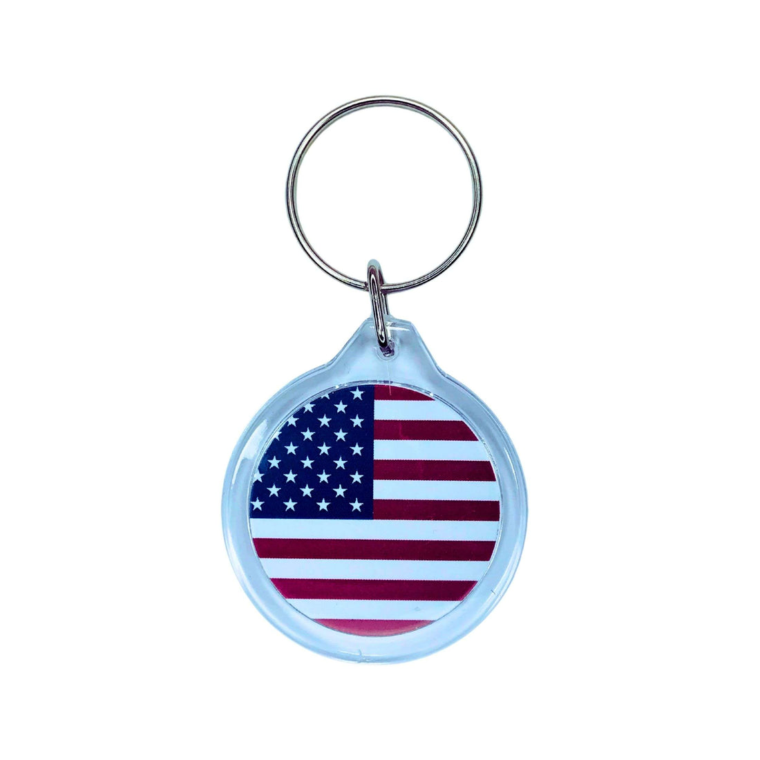 ラウンドアクリルキーホルダー - アメリカ合衆国旗 - USA