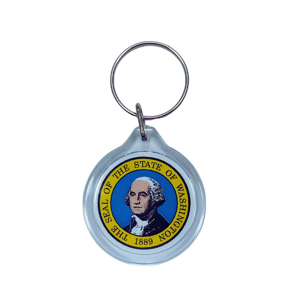 Porta-chaves Acrílico Redondo- Escudo Estado de Washington - EUA