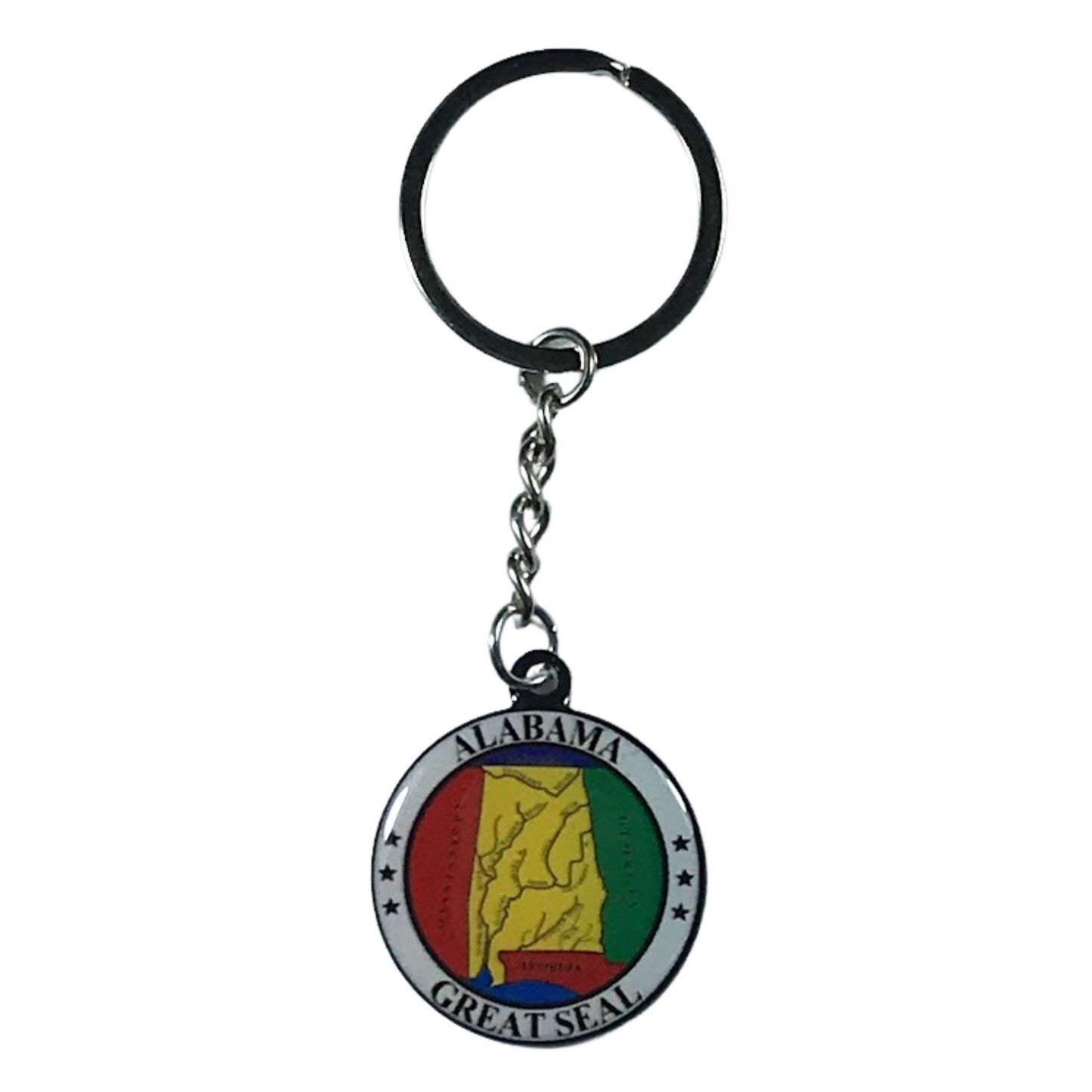 Metal Keychain - Alabama State Shield - USA