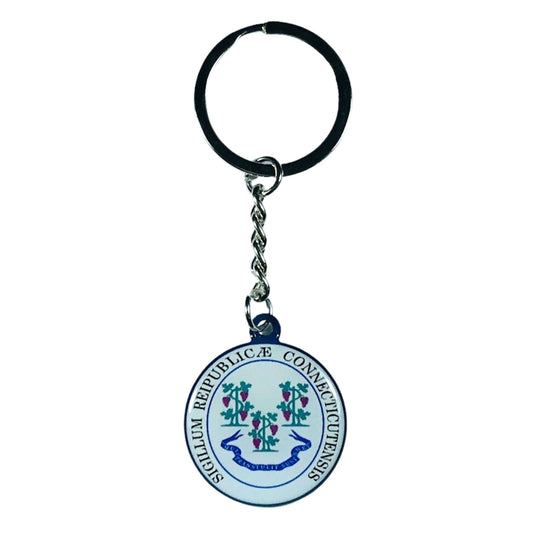 Metal Keychain - Connecticut State Shield - USA