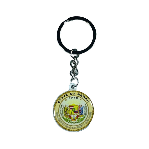 Porte-clés en métal - Bouclier de l'État d'Hawaï - USA