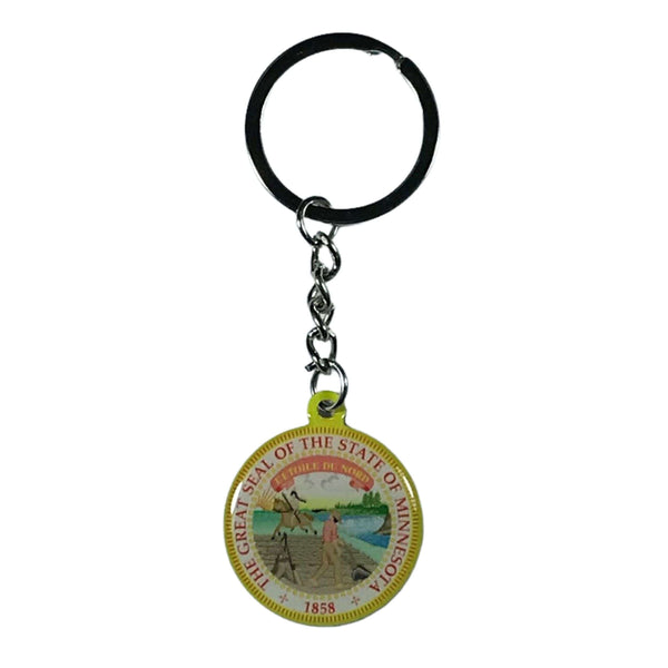 Metal Keychain - Minnesota State Shield - USA