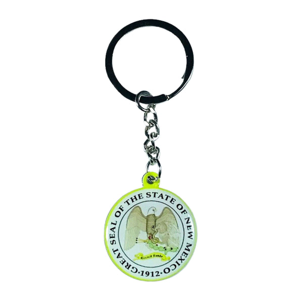 Metal Keychain - New Mexico State Shield - USA