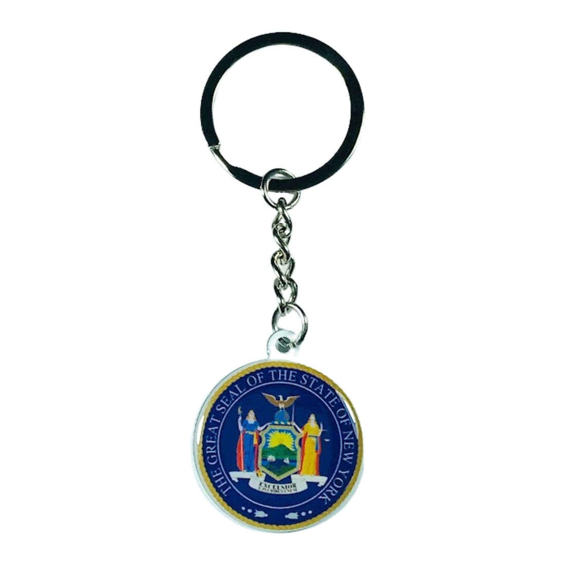 Metall-Schlüsselanhänger - Wappen des US-Bundesstaates New York - USA