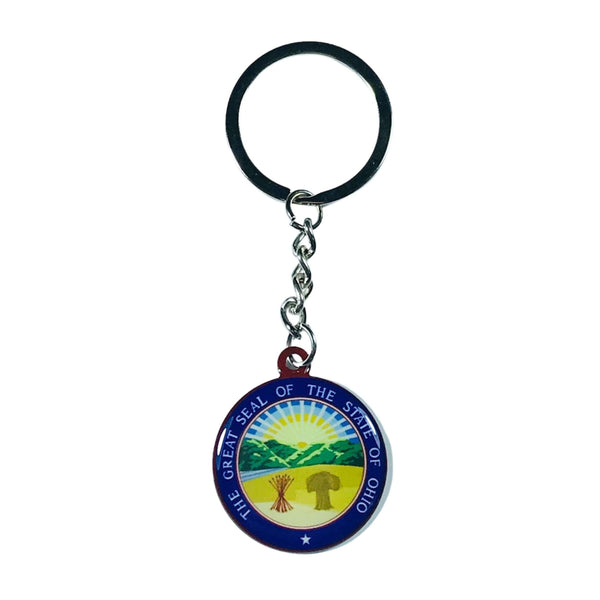 Metal Keychain - Ohio State Shield - USA