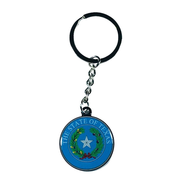 Metal Keychain - Texas State Shield - USA