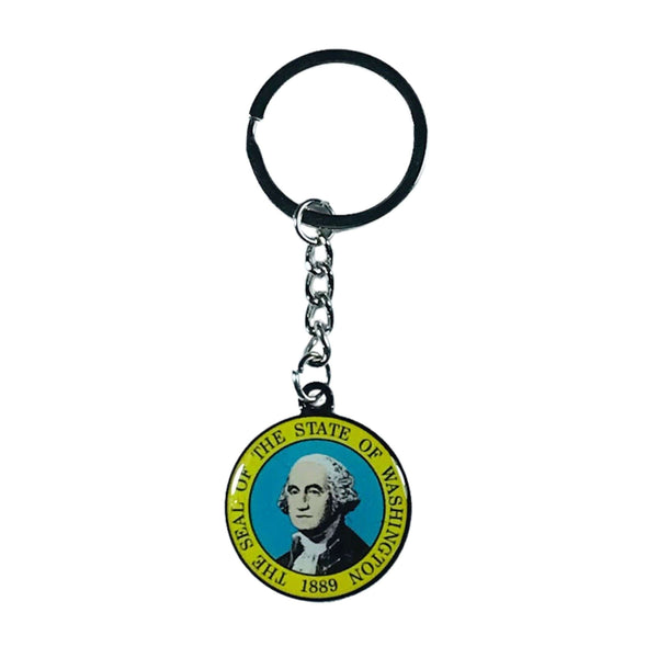 Metal Keychain - Washington State Shield - USA