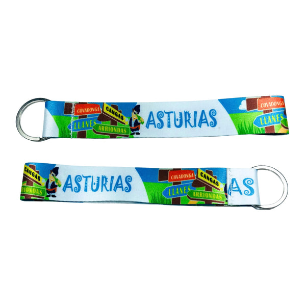 Fabric Keychain - Asturias Panels Llanes Covadonga Cangas - K029