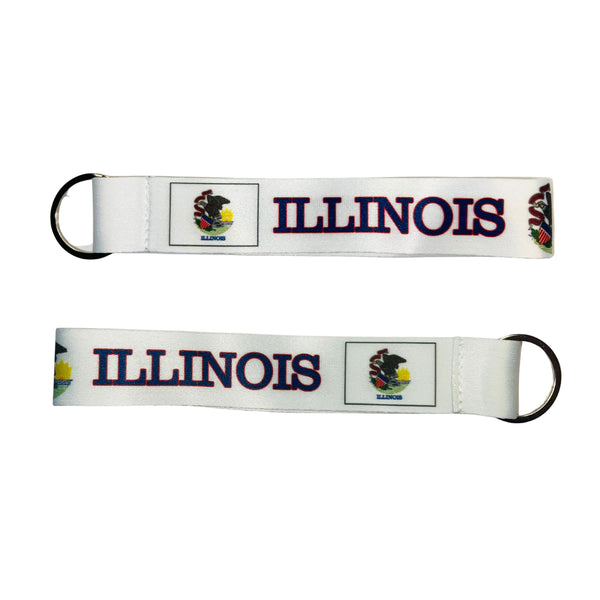 Fabric Keychain - Illinois State Flag - USA - K072