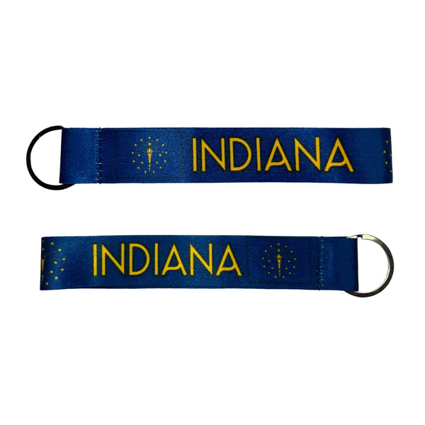 Fabric Keychain - Indiana State Flag - USA - K073