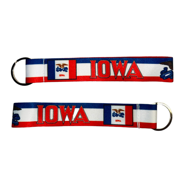 Fabric Keychain - Iowa State Flag - USA - K074