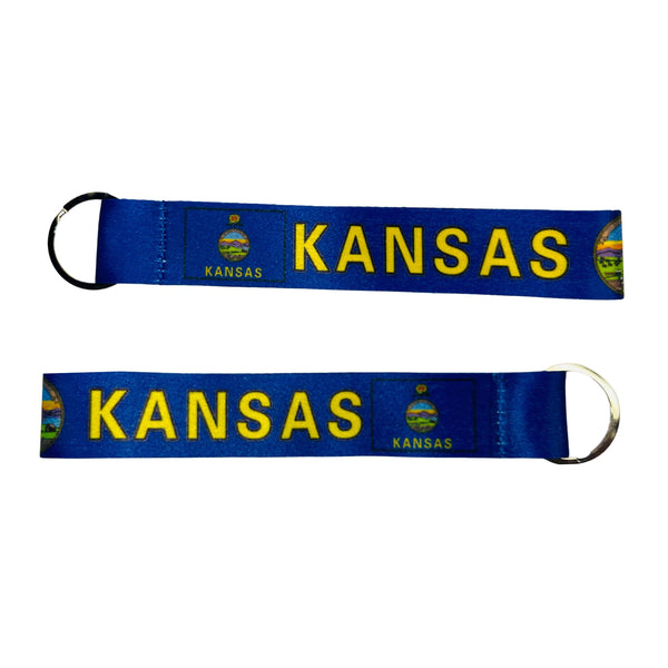 Fabric Keychain - Kansas State Flag - USA - K075