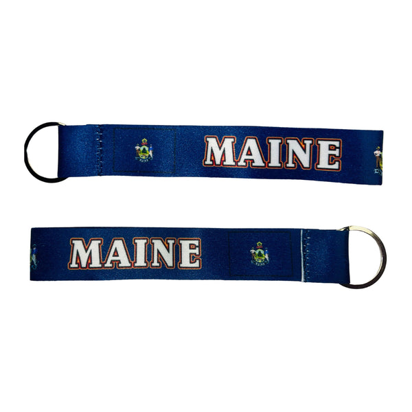 Fabric Keychain - Maine State Flag - USA - K089