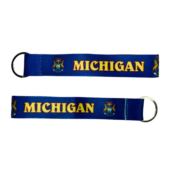 Fabric Keychain - Michigan State Flag - USA - K078