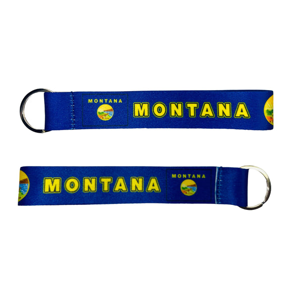 Fabric Keychain - Montana State Flag - USA - K082