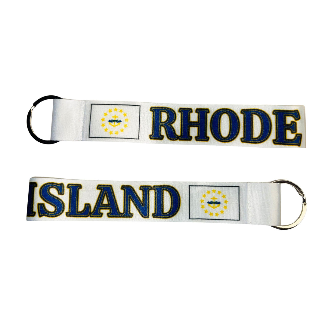 Stoff-Schlüsselanhänger - Flagge des US-Bundesstaates Rhode Island - USA - K093