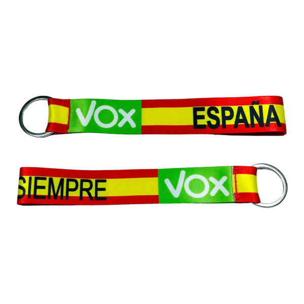 Fabric Keychain - Spain Always Vox Flag - K044