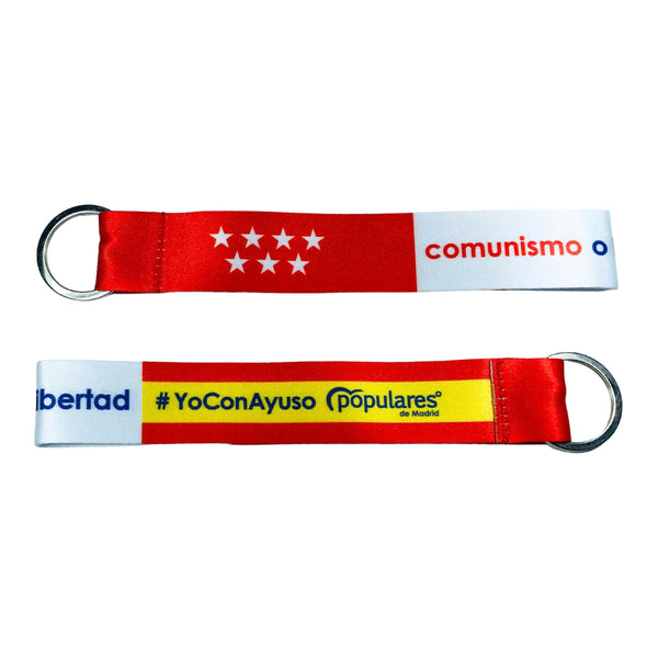 Fabric Keychain - Pp I With Ayuso Madrid Freedom - K021