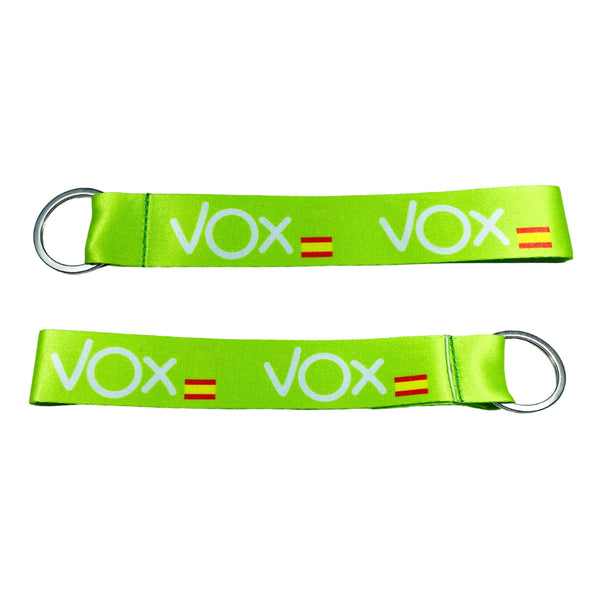Fabric Keychain - Vox Green Spanish Flag - K018