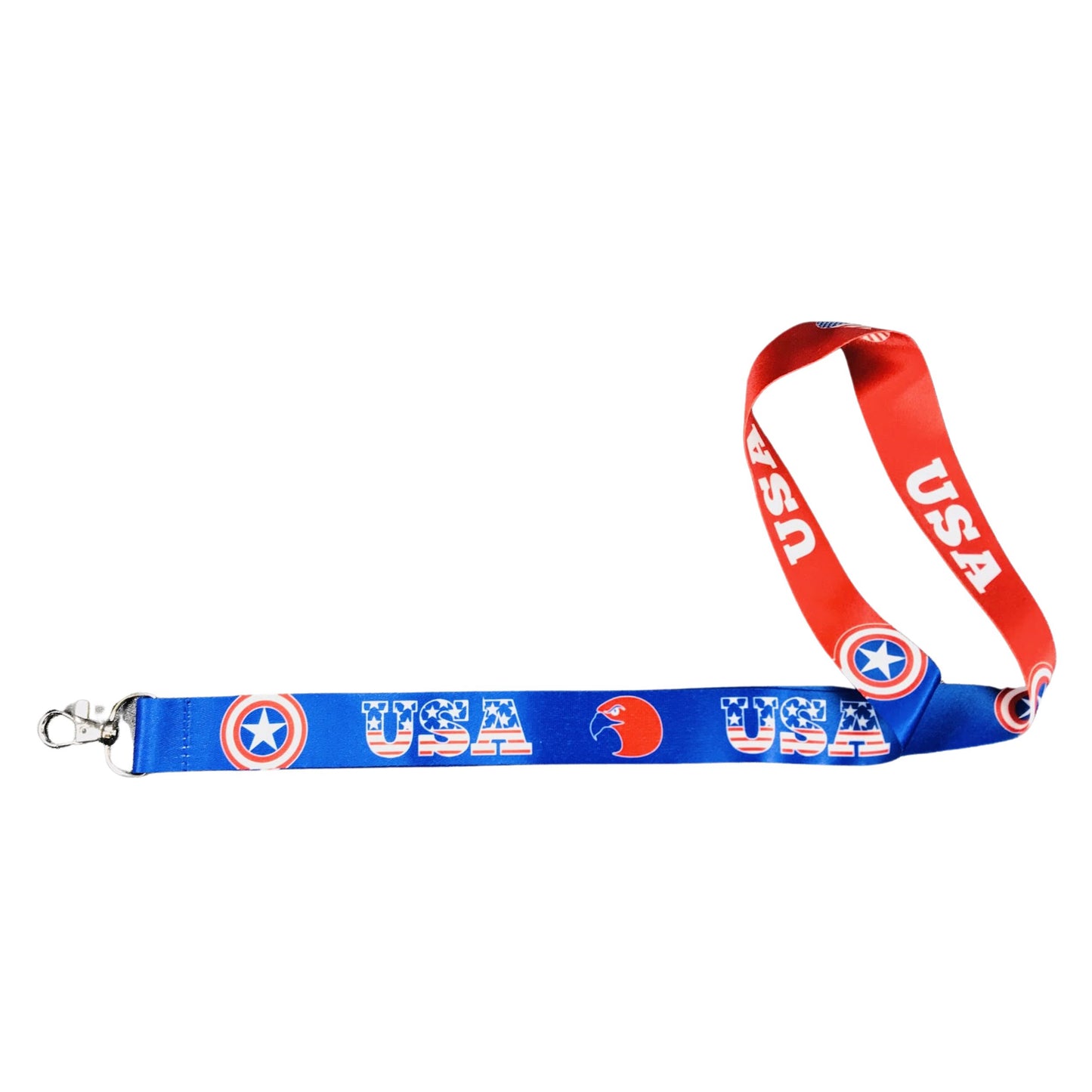 Lanyard - Neck Strap - Patriotic Eagle Flag - USA - L115