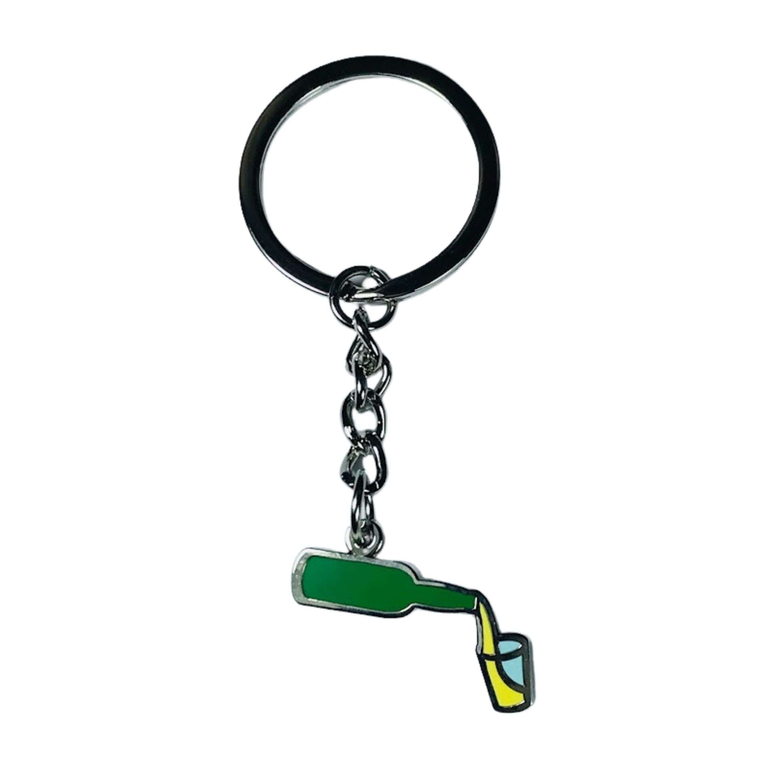 Llavero Botella De Sidra Y Vaso Asturias