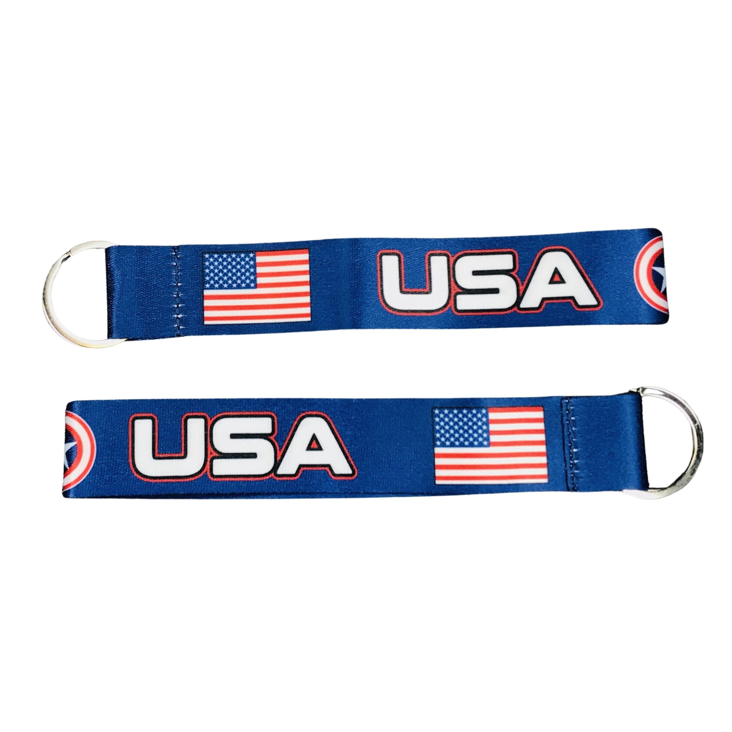 Fabric Keychain - Blue - USA Flag - K110