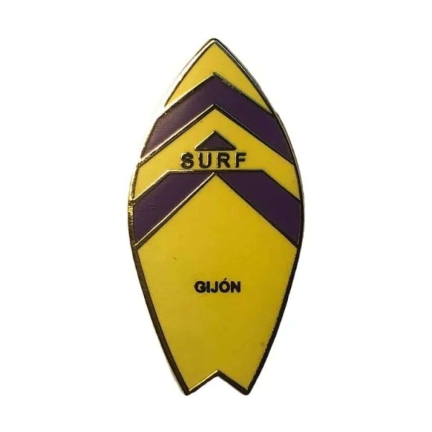 Pin - Yellow Surfboard - Gijon - Asturias – Ps011