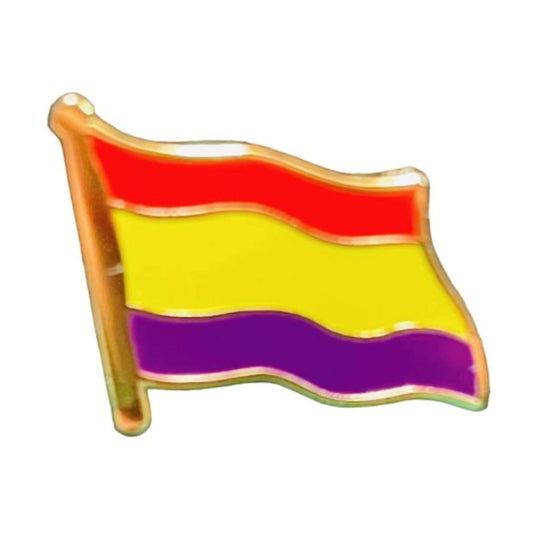 Pin Bandera Republicana Espana Con Mastil