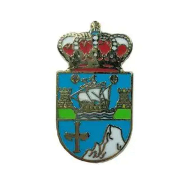 Pin - Wappen der Gemeinde Pesoz - Asturien - Spanien