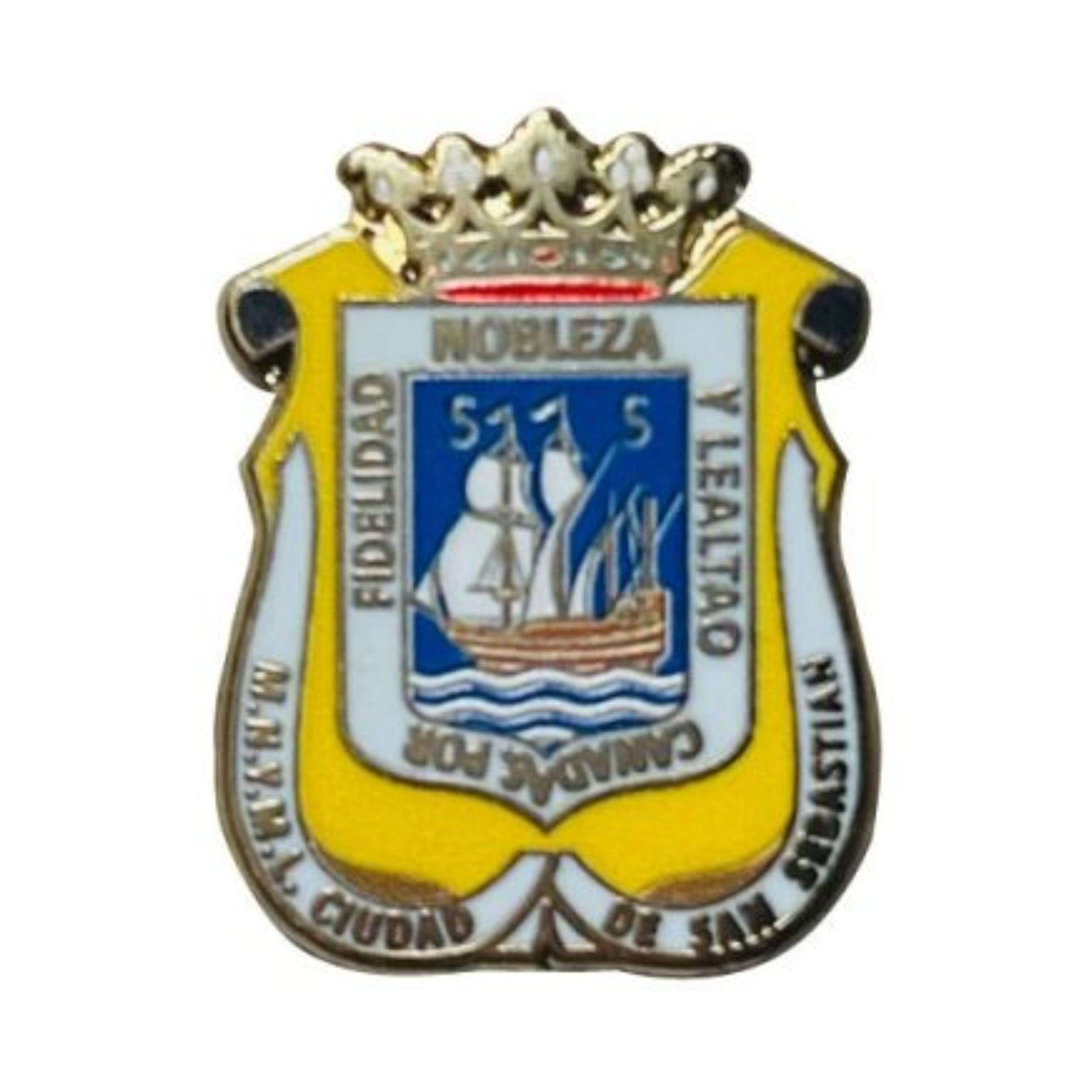 Pin - Escudo Donostia - San Sebastian - Guipúzcoa - España– Astur Pins