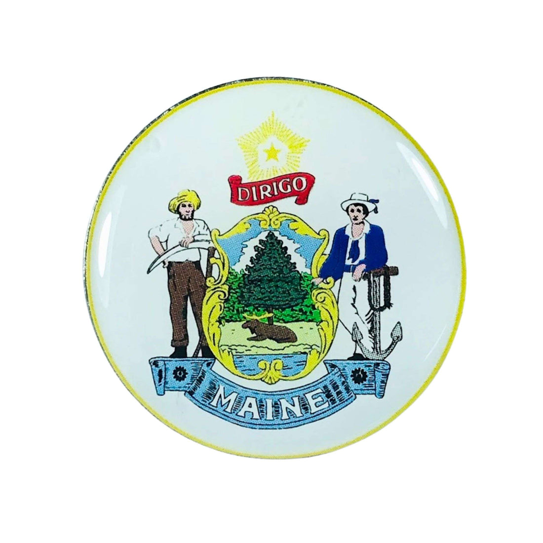Значок — герб штата Мэн — США