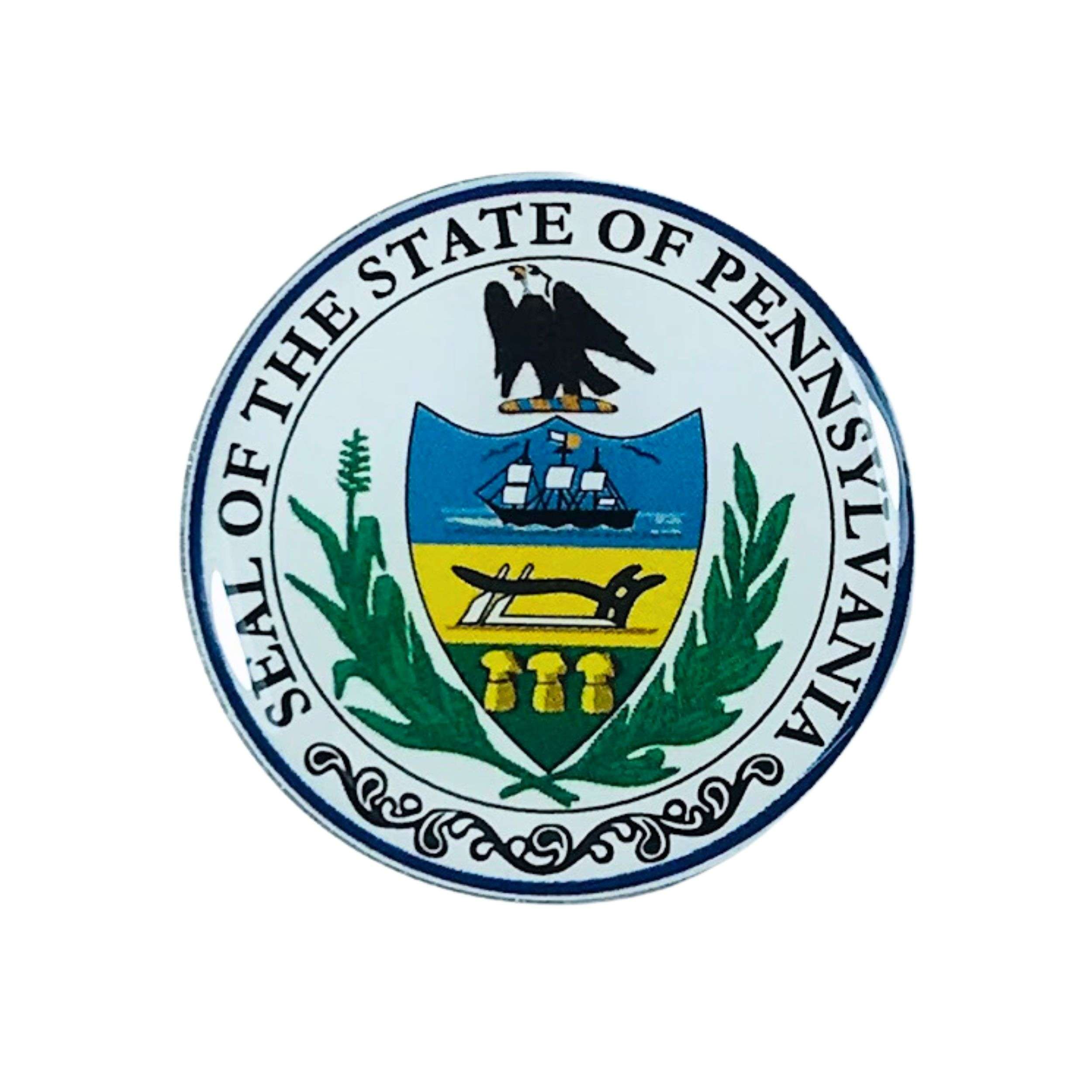 Pin - State Coat of Arms of Pennsylvania - USA
