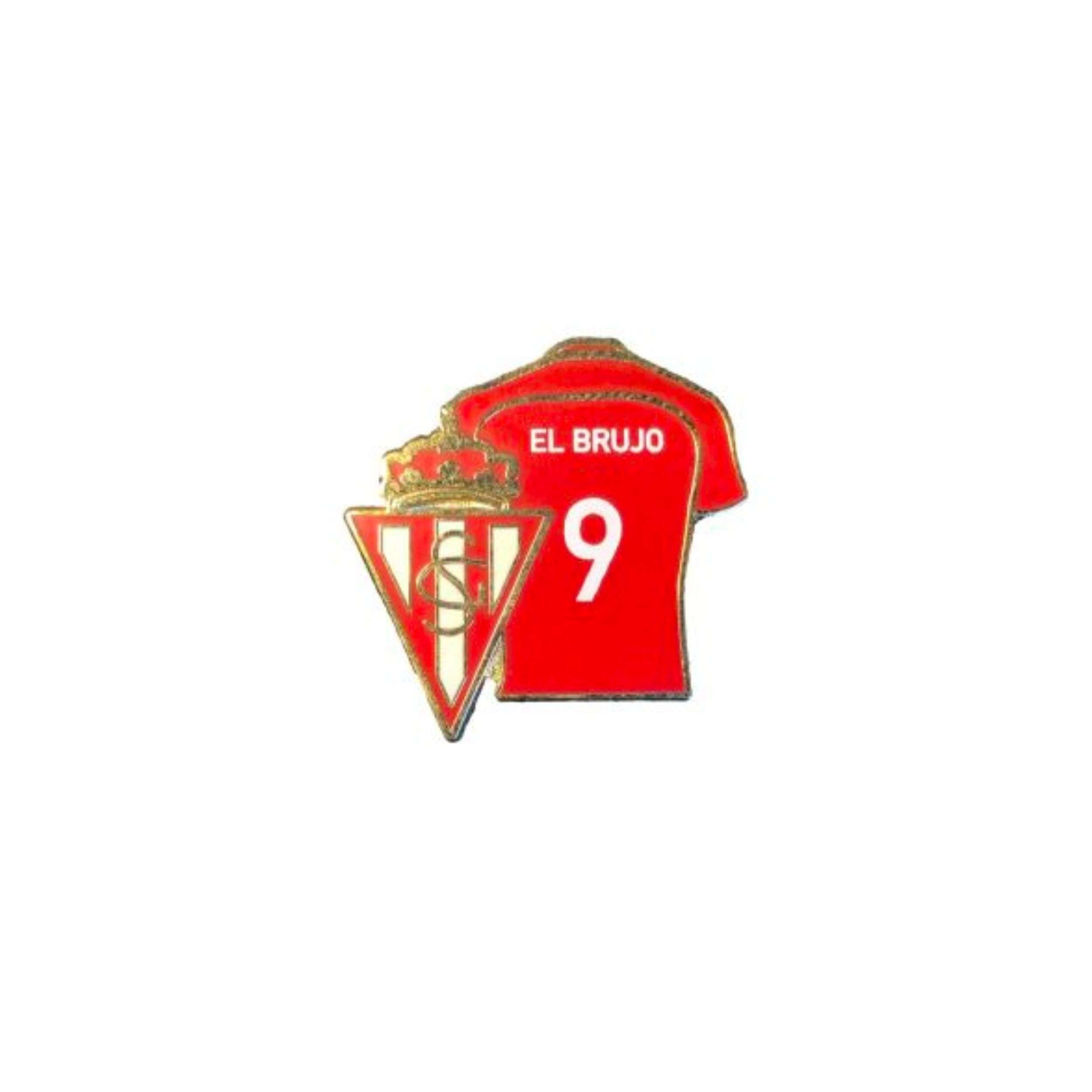 Pin Futbol Camiseta 9 El Brujo Quini Sporting Gijon