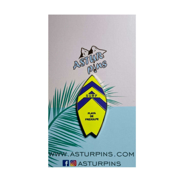 Pin - Tabla Surf Amarilla - Playa de Frexulfe - Asturias - PS011