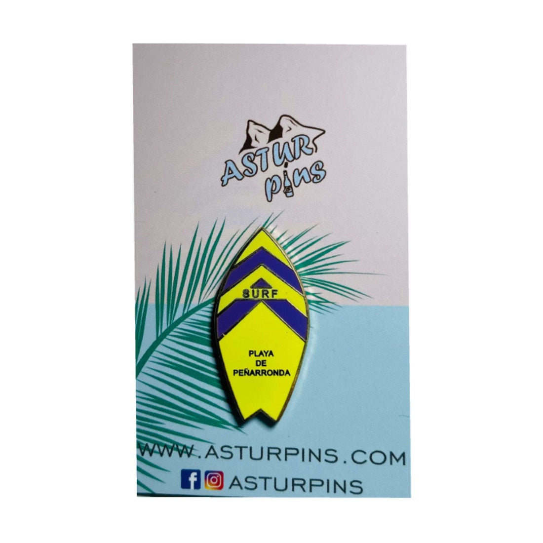 Pin - Prancha de Surf Amarela - Praia de Peñarronda - Astúrias  - PS011