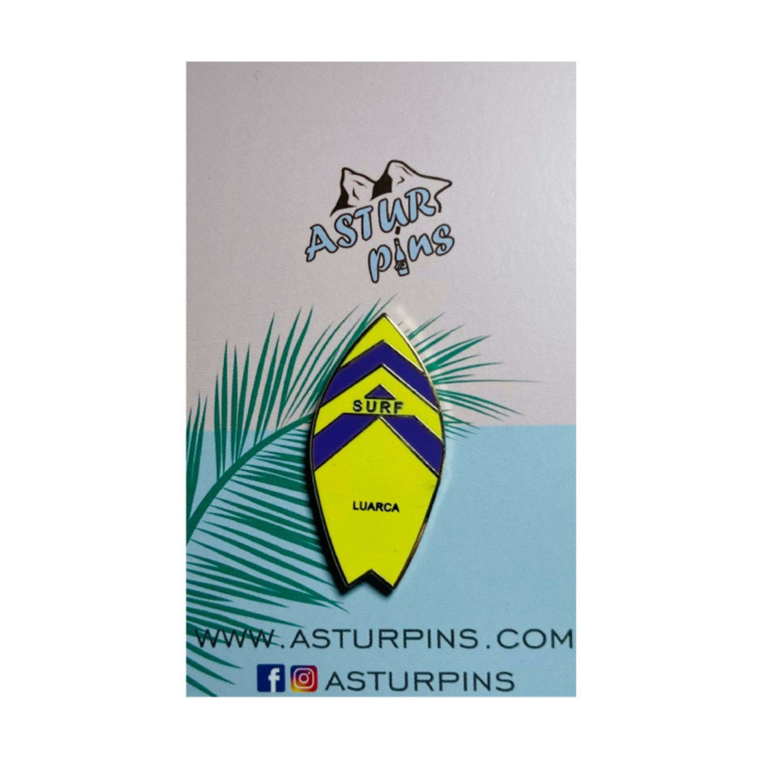 Pin - Prancha de Surf Amarela - Praia de Luarca - Astúrias - PS011